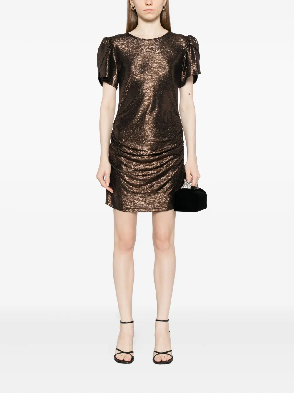 LUXE DE VALENTINA Como mini-jurk - Bruin