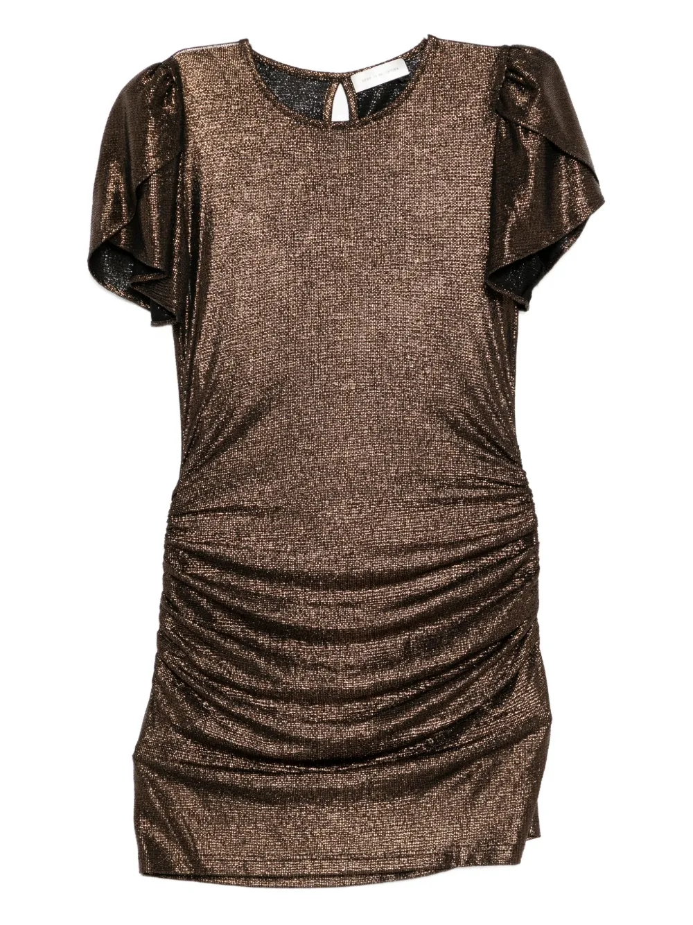 Luxe De Valentina Como Mini Dress In Brown