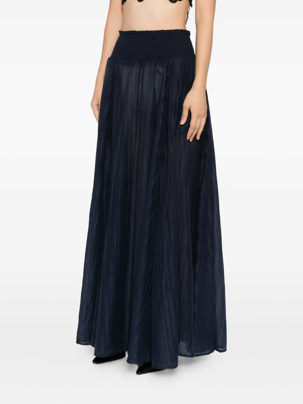 Luxe De Valentina Palma Maxi Skirt In Blue