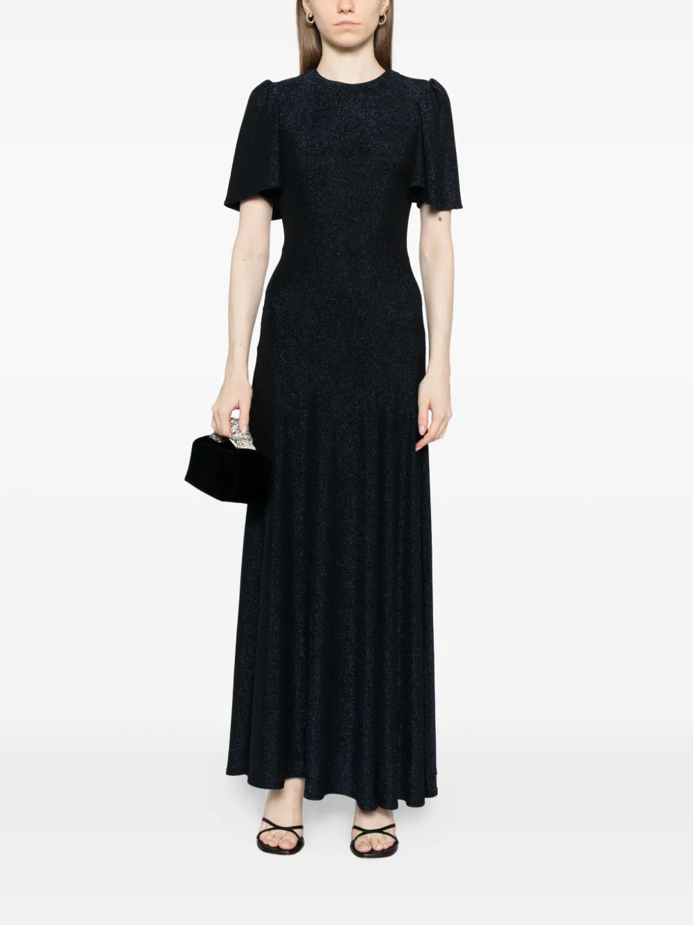 Luxe De Valentina Como Maxi Dress In Black