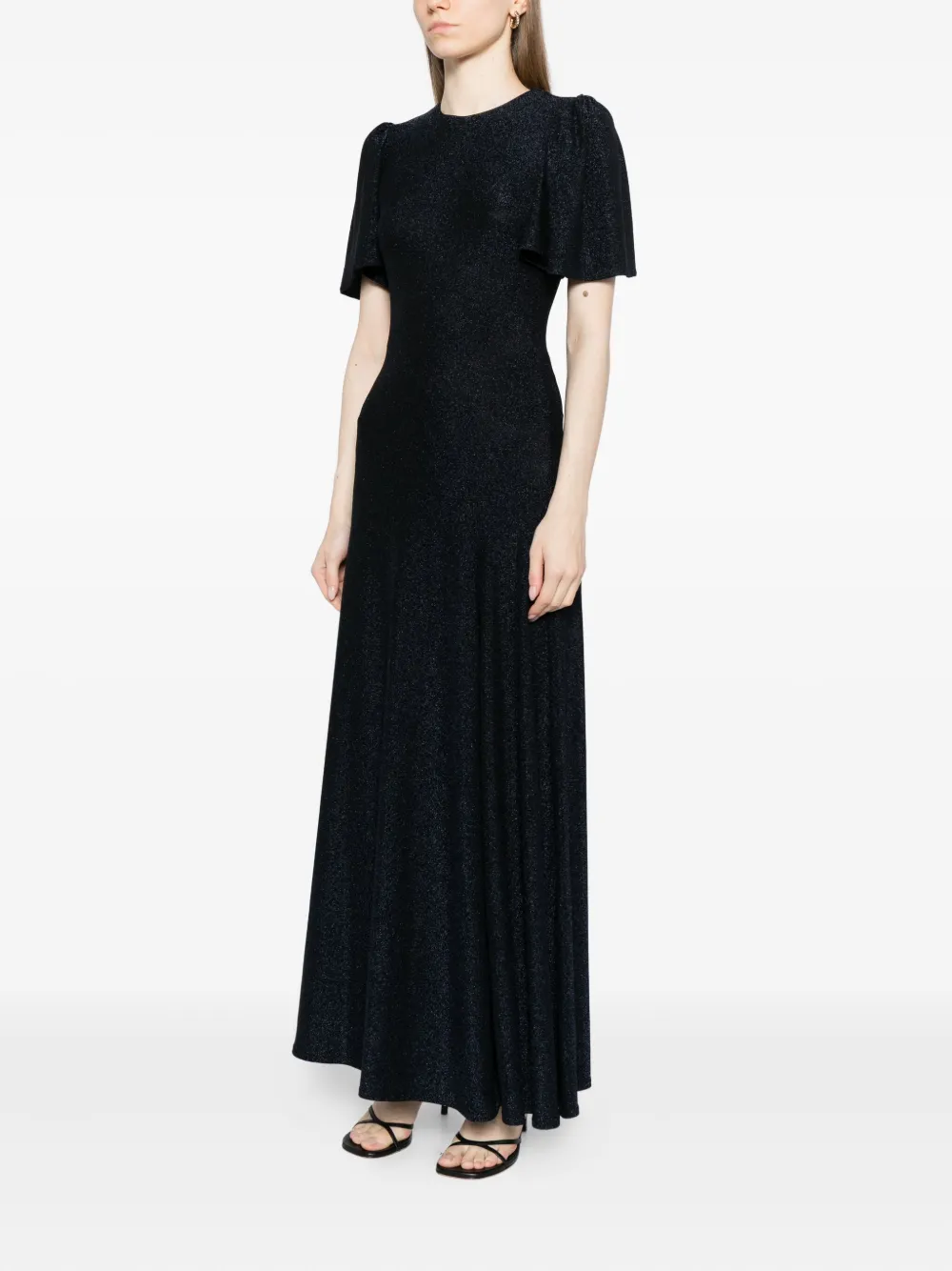 Luxe De Valentina Como Maxi Dress In Black