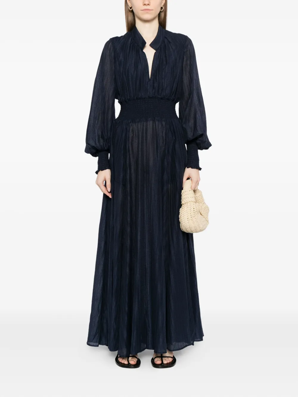 Luxe De Valentina Horizon Maxi Dress In Blue