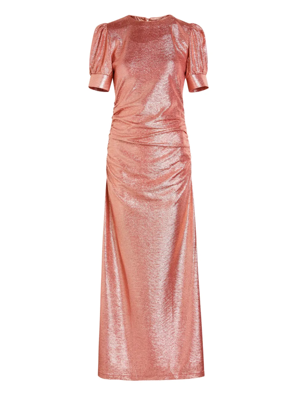 LUXE DE VALENTINA Como short-sleeve maxi dress - Roze