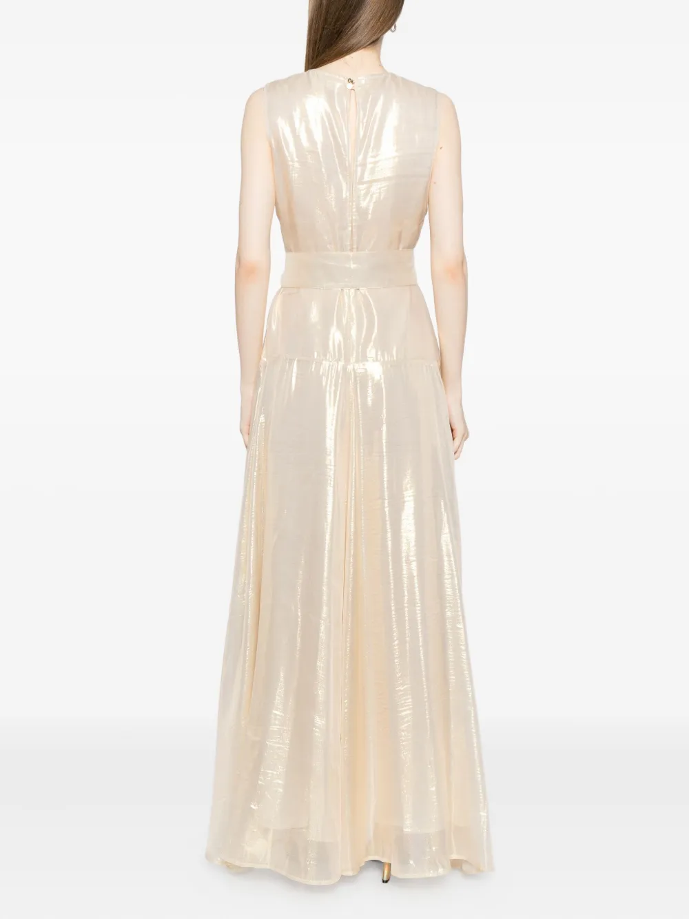 Luxe De Valentina Luna Maxi Dress In Gold