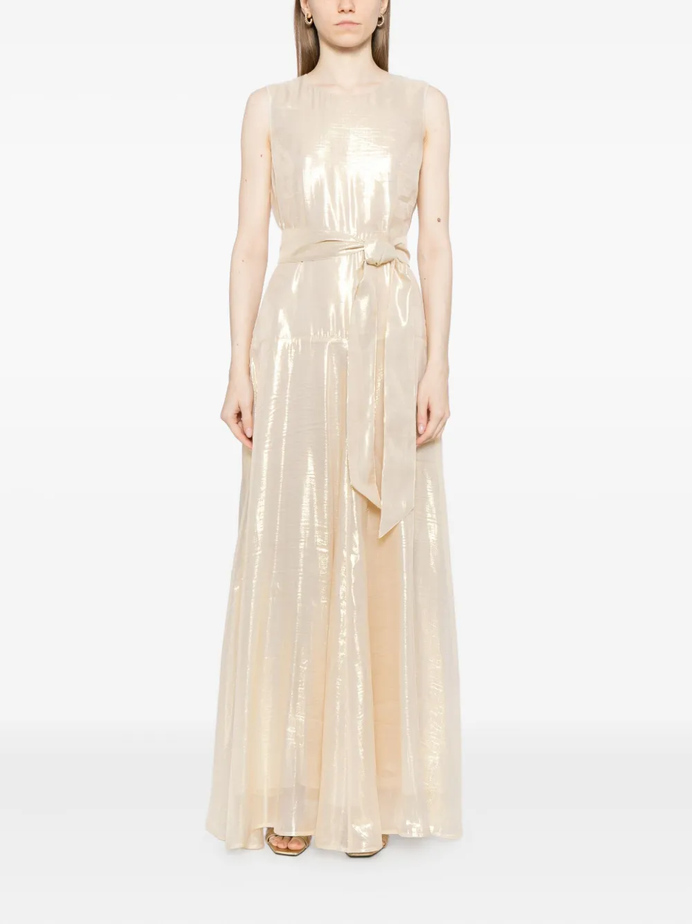 Luxe De Valentina Luna Maxi Dress In Gold