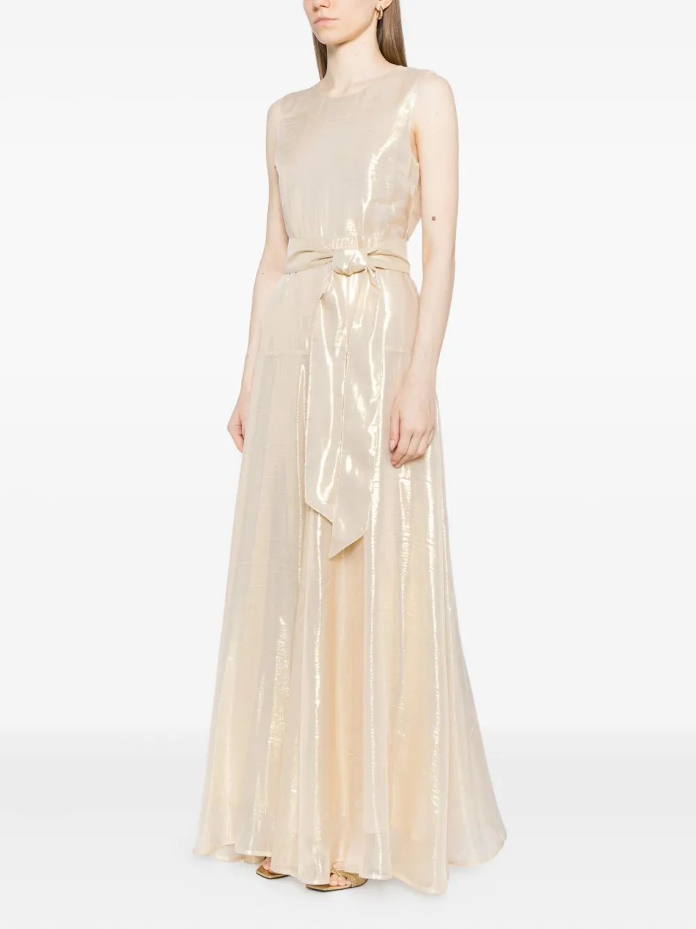 Luxe De Valentina Luna Maxi Dress In Gold