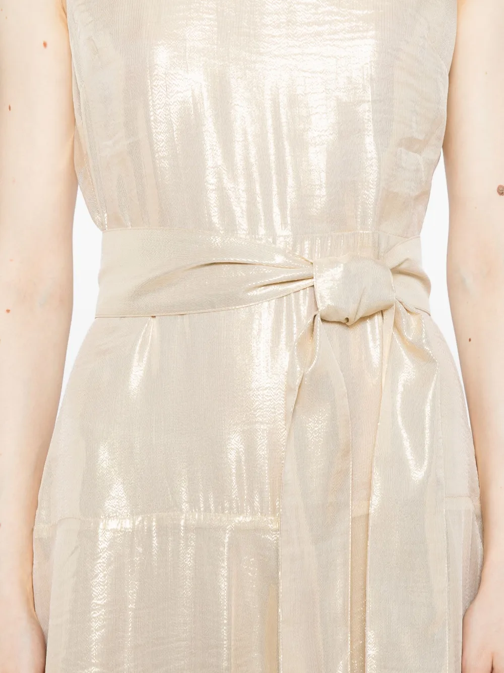 Luxe De Valentina Luna Maxi Dress In Gold