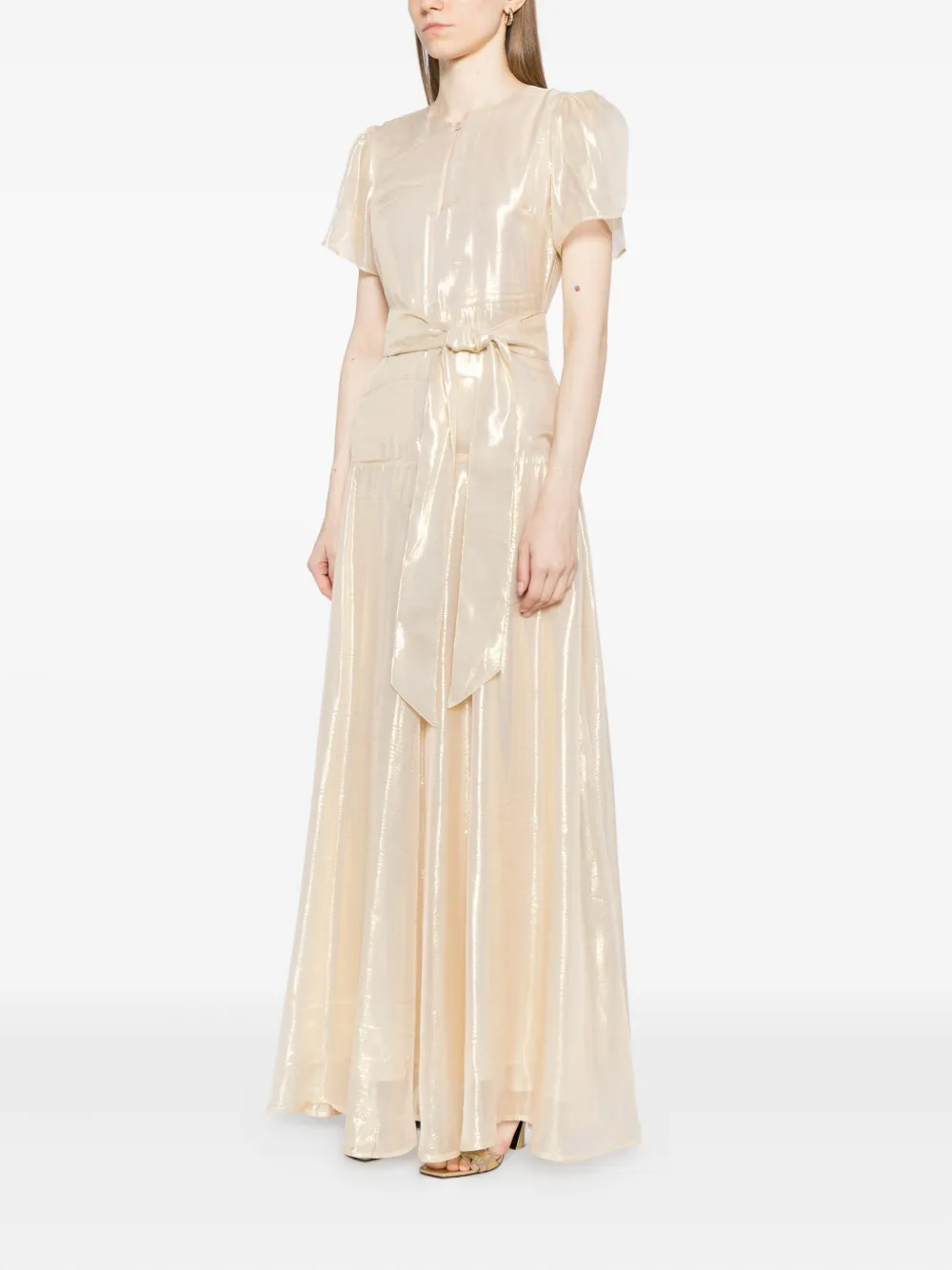 Luxe De Valentina Isabella Maxi Dress In Gold