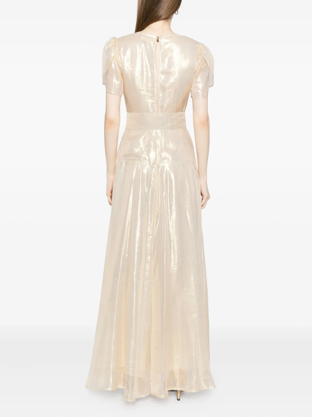 Luxe De Valentina Isabella Maxi Dress In Gold