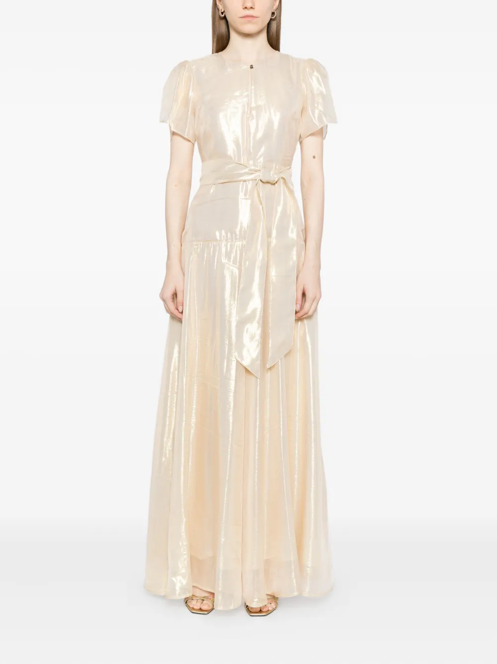 Luxe De Valentina Isabella Maxi Dress In Gold