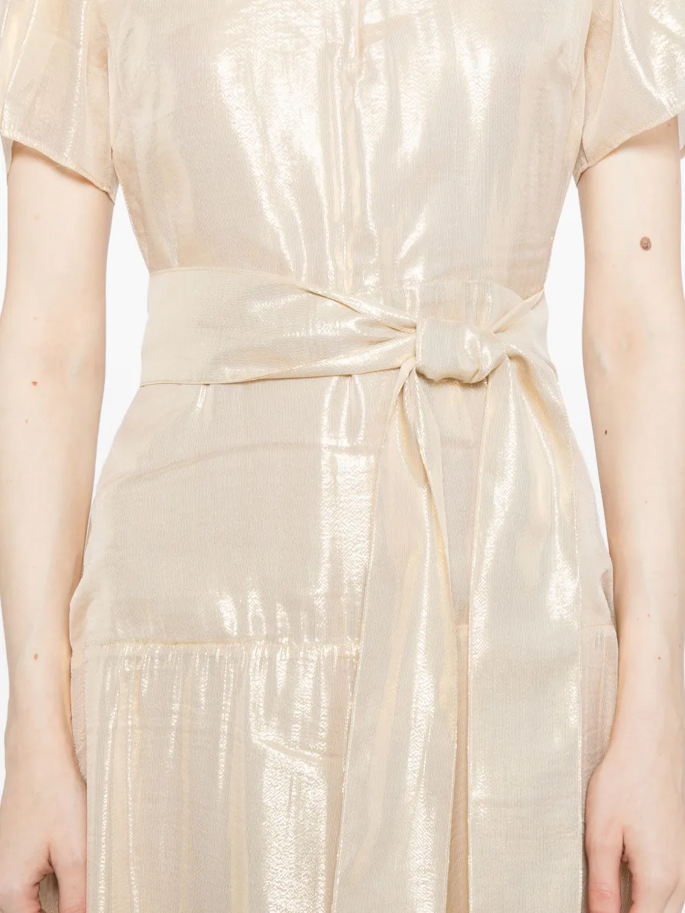 Luxe De Valentina Isabella Maxi Dress In Gold