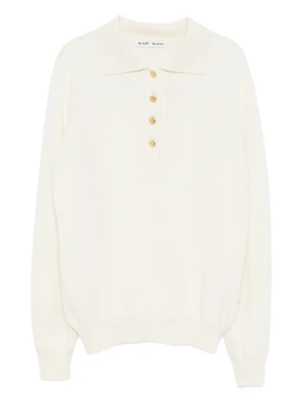 BLAZÉ Milano Highland Polo Shirt in Neutrals