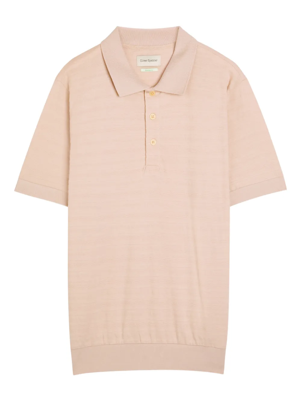 Oliver Spencer Glendale buttoned short-sleeve polo shirt - Nude