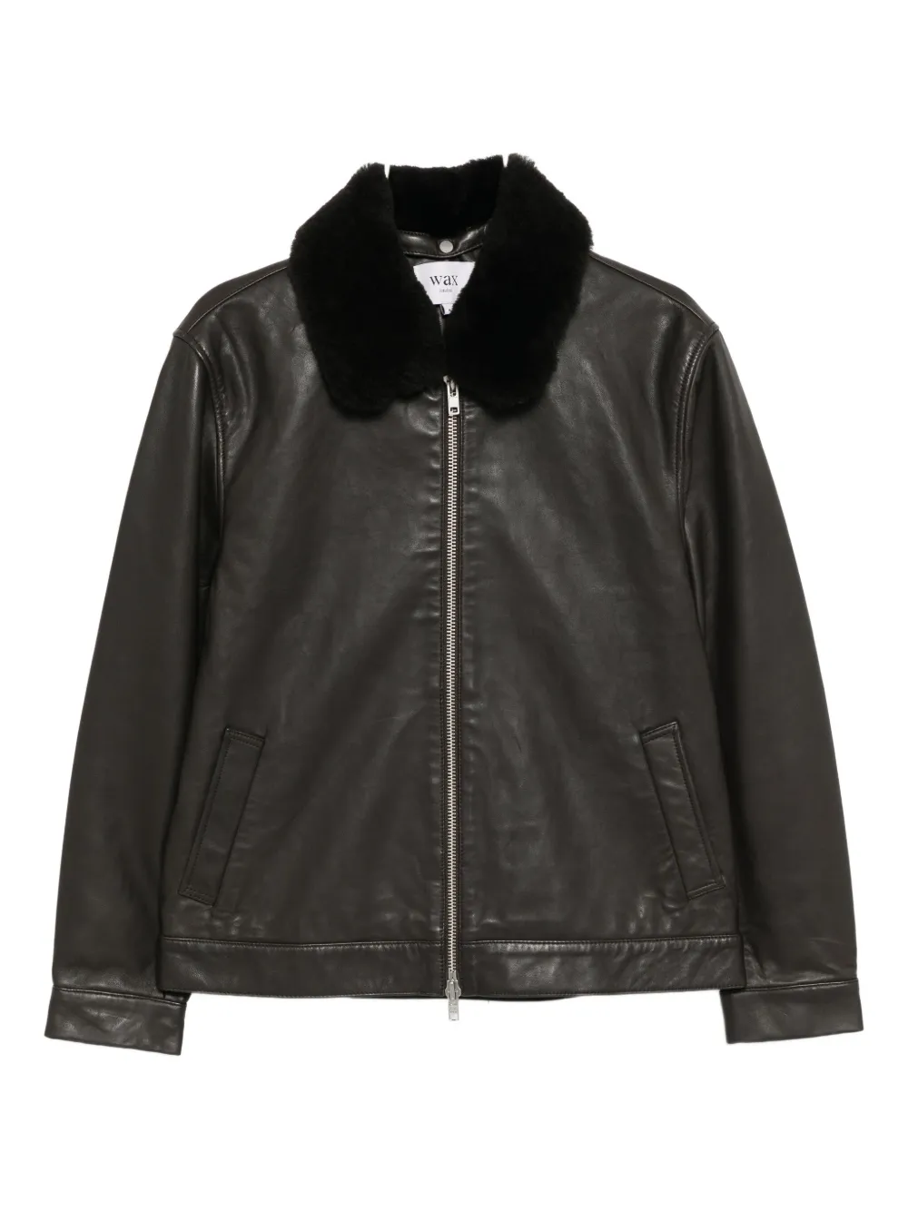 Wax London Kendal leather jacket - Marrone