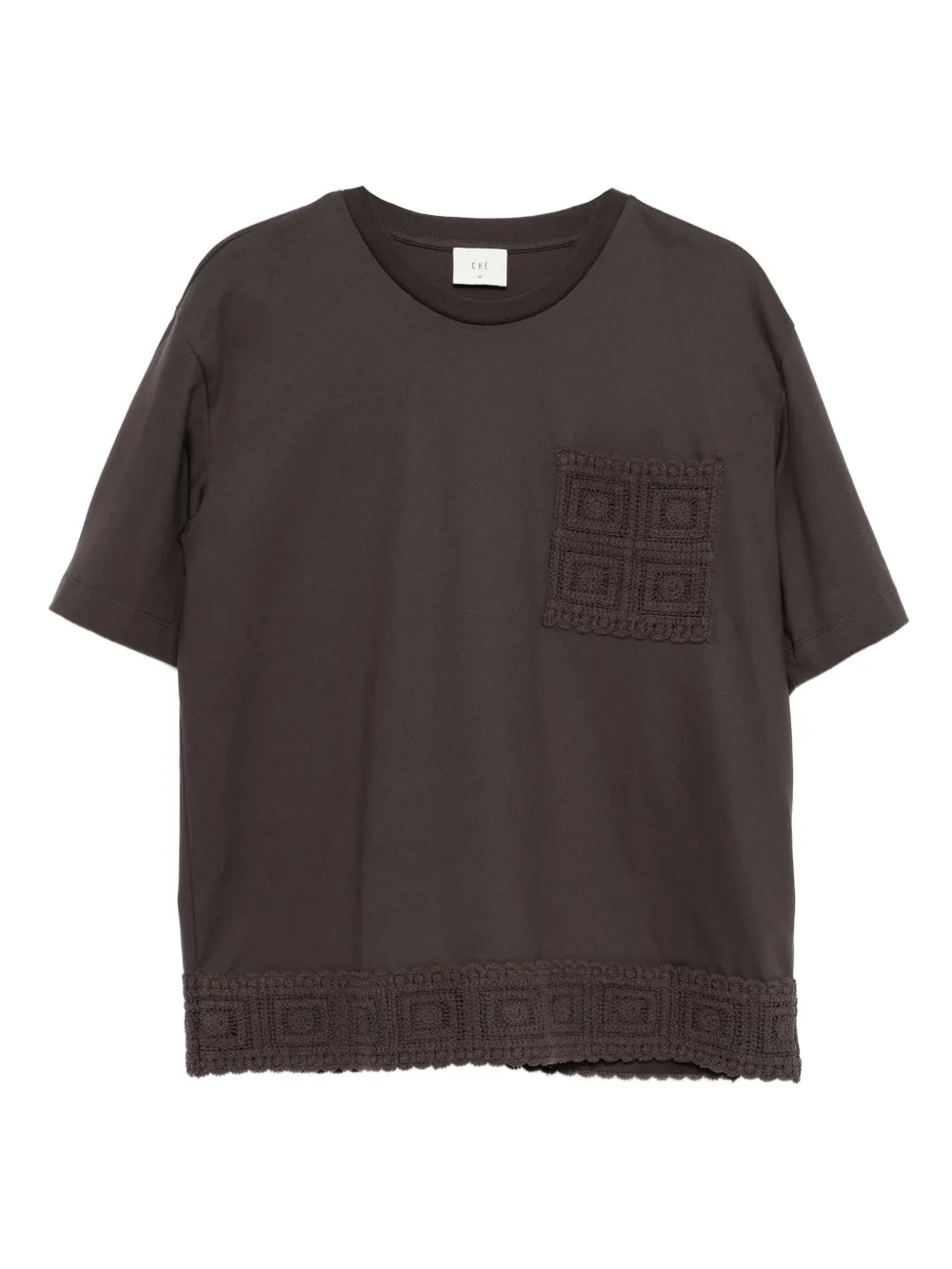 CHÉ logo-embroidered T-shirt | Brown | Image 1