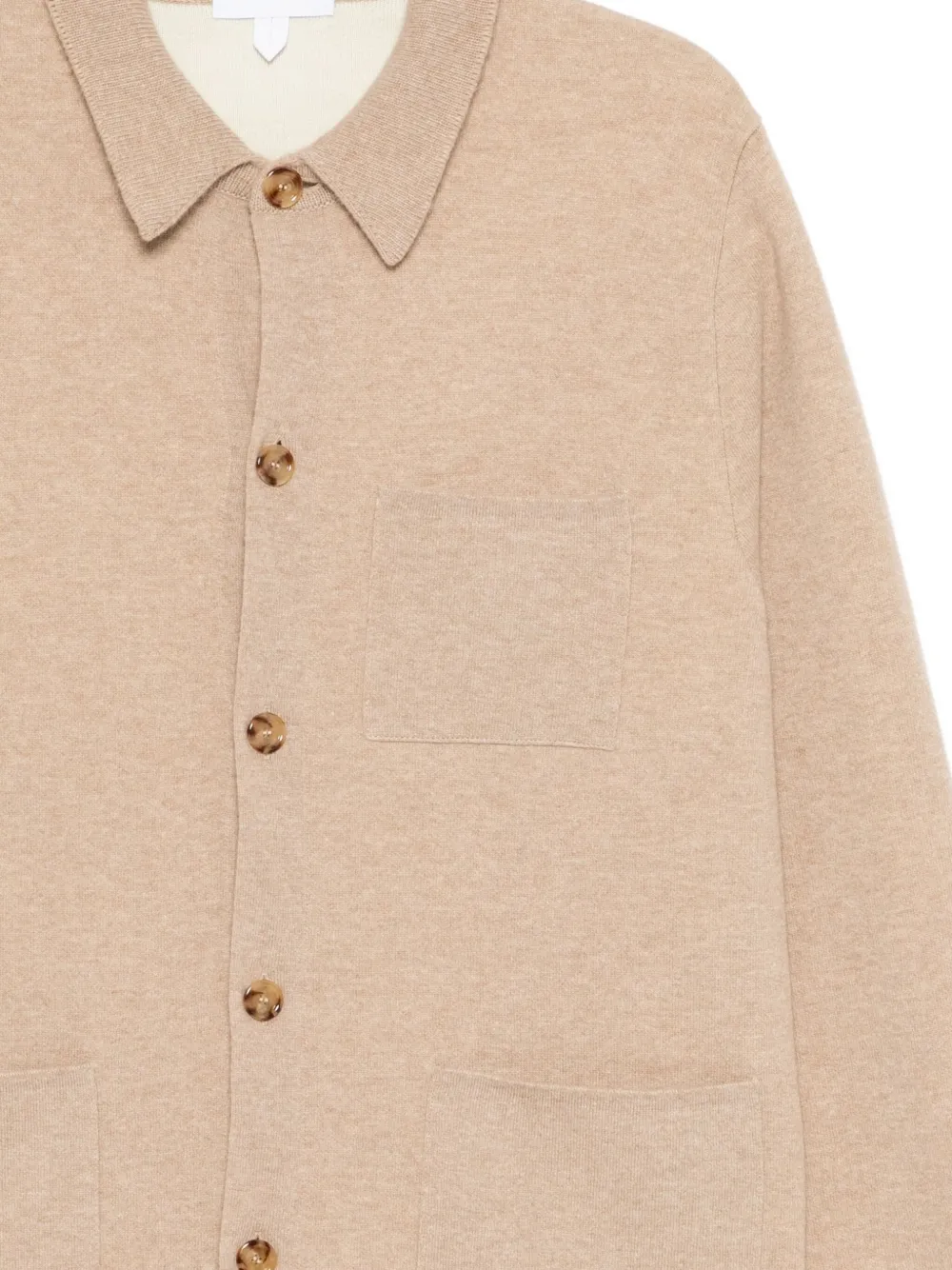 Lardini Gebreid shirtjack Beige