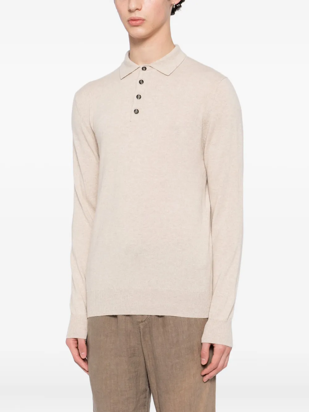Allude Kasjmier poloshirt Beige