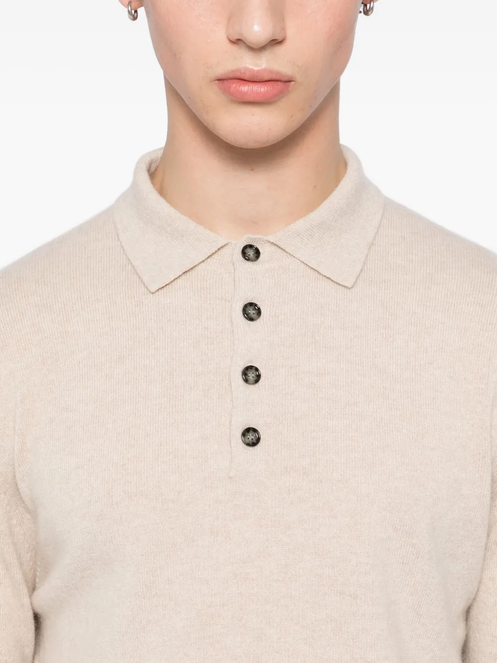 Allude Kasjmier poloshirt Beige