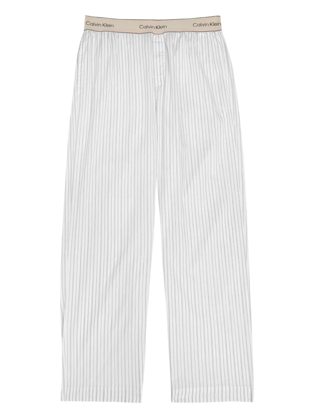 Calvin Klein striped cotton trousers - Bianco