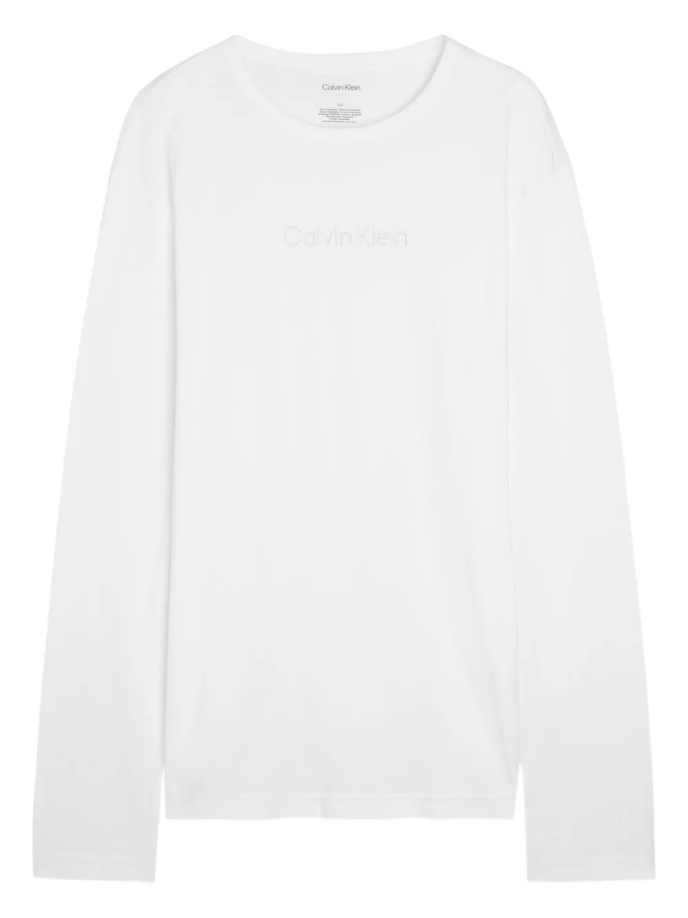 Calvin Klein Langarmshirt mit Logo-Stickerei | Weiß | Image 1
