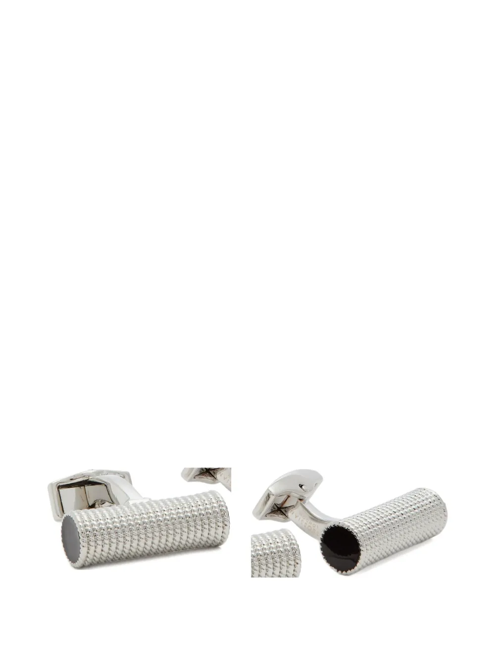 Tateossian cylinder rope cufflinks – Silver