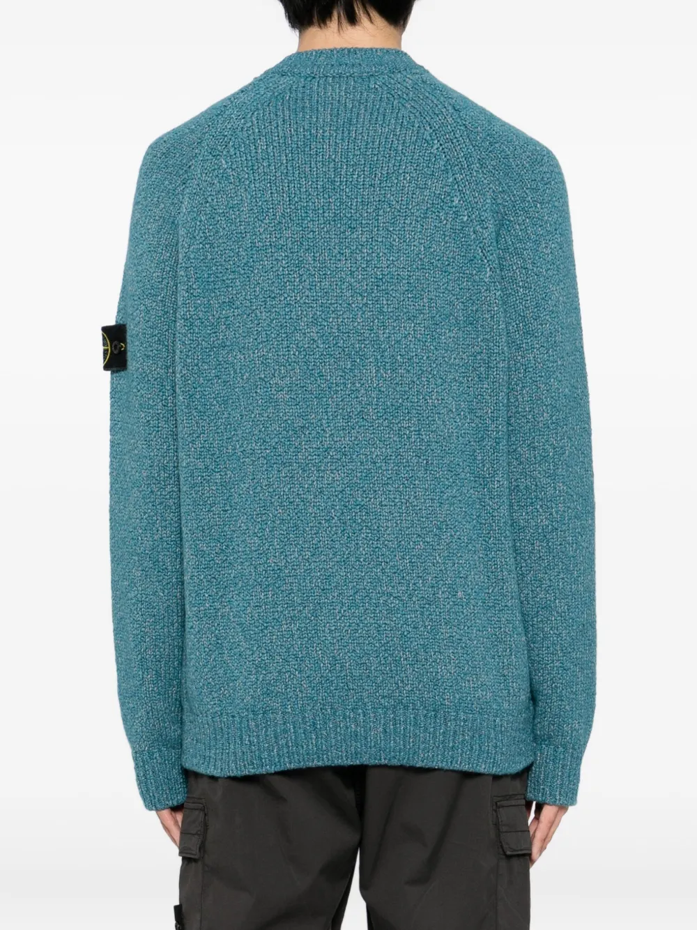 Stone Island Trui met logopatch Blauw