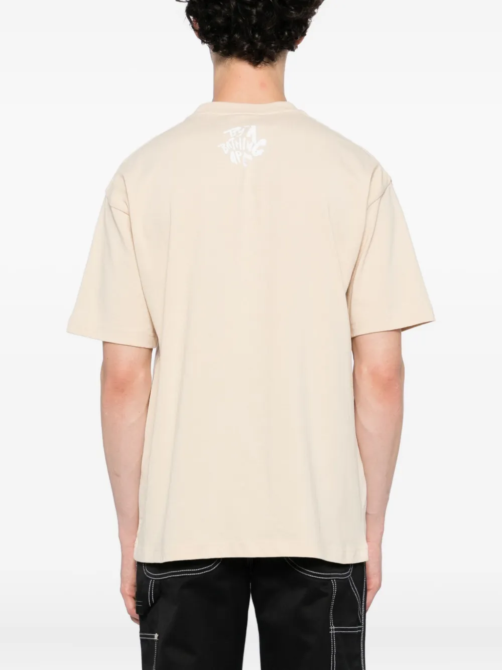 AAPE BY *A BATHING APE T-shirt met logoprint Beige
