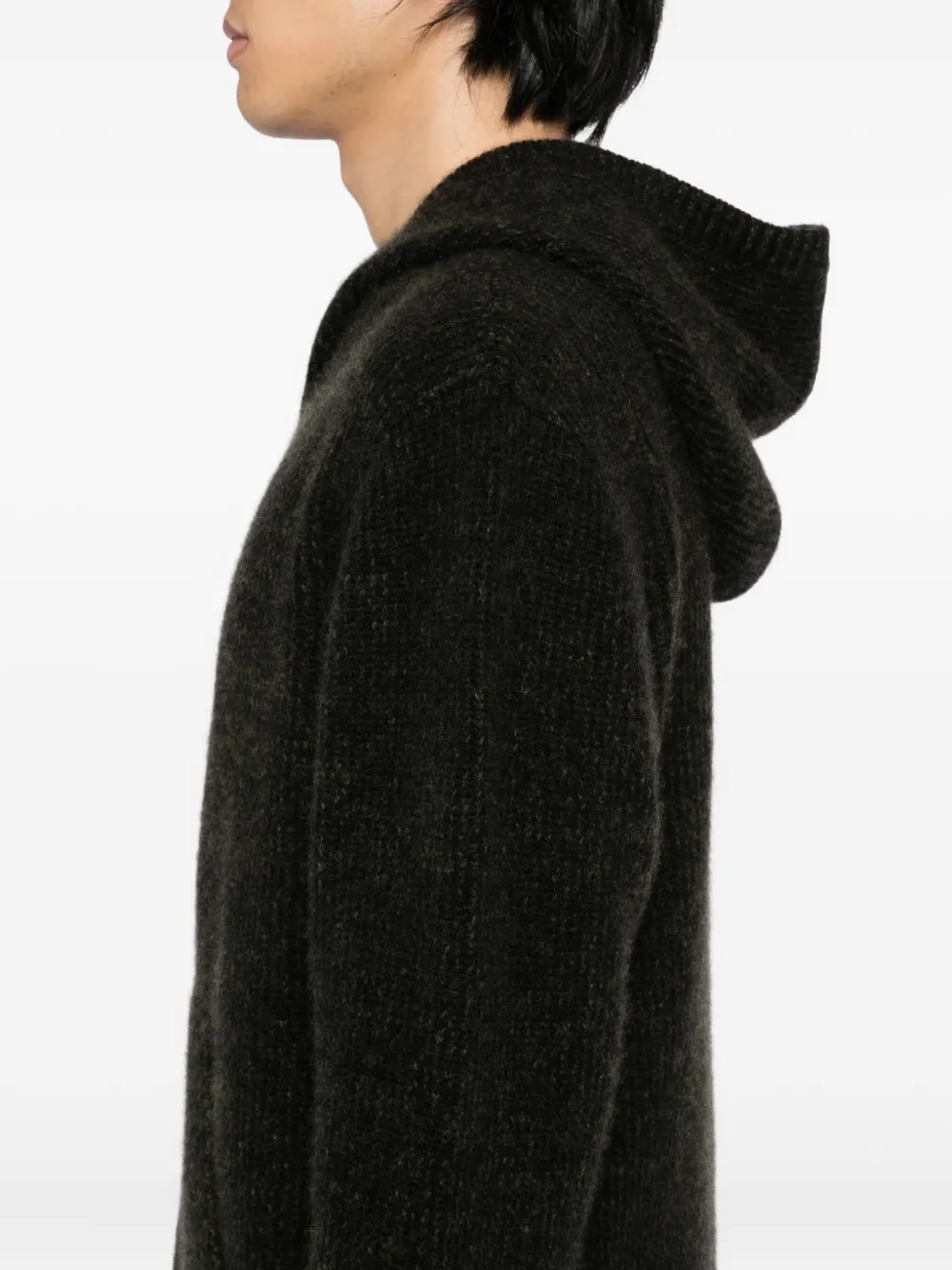 The Elder Statesman Plaited Cardigan In Green