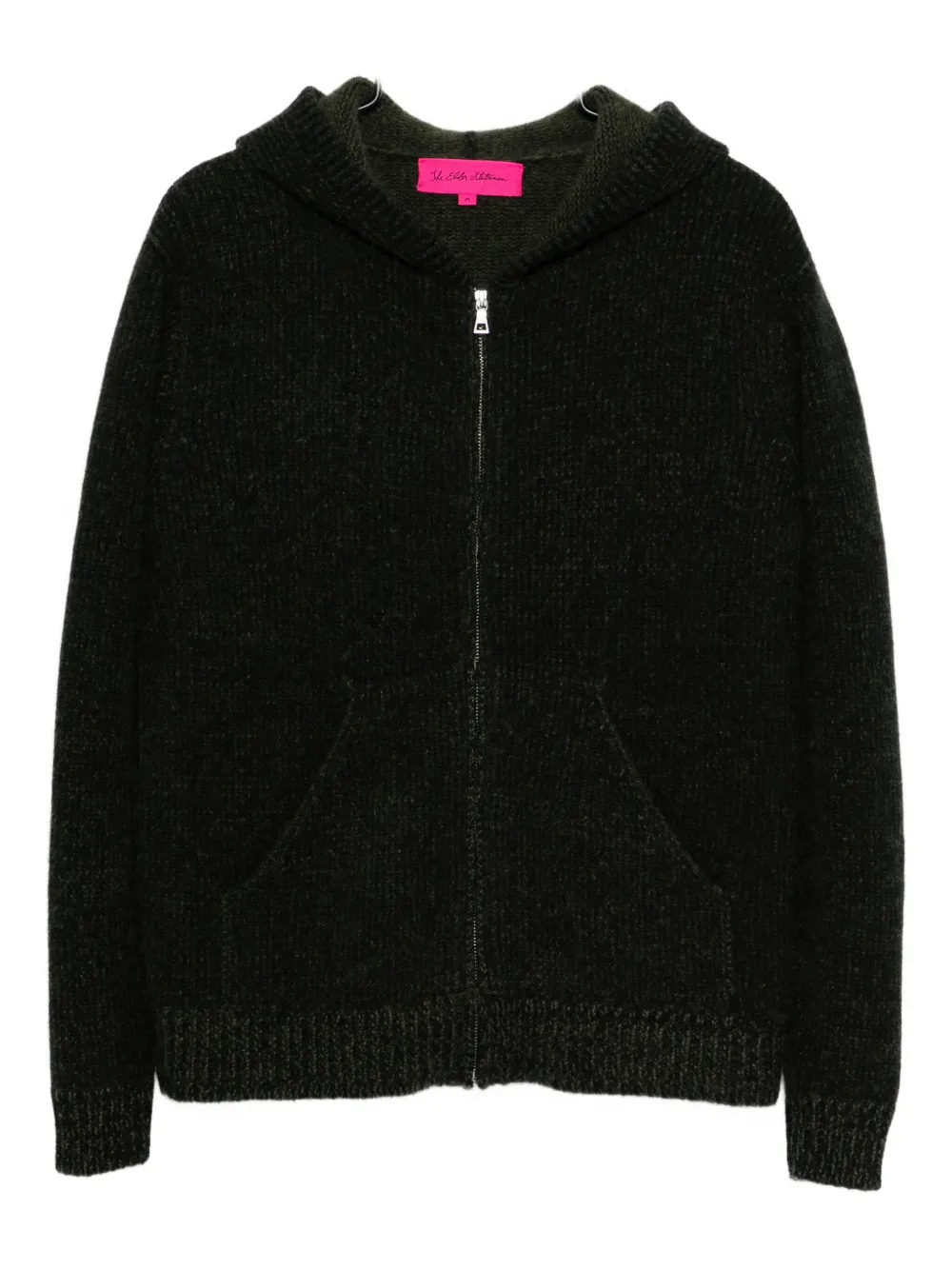 The Elder Statesman Plaited Cardigan In Green
