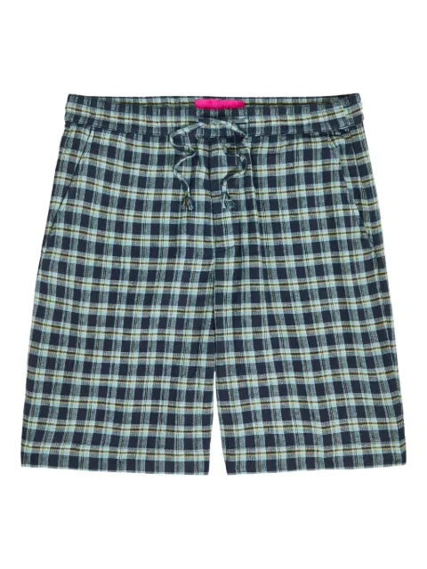 The Elder Statesman plaid-pattern drawstring shorts