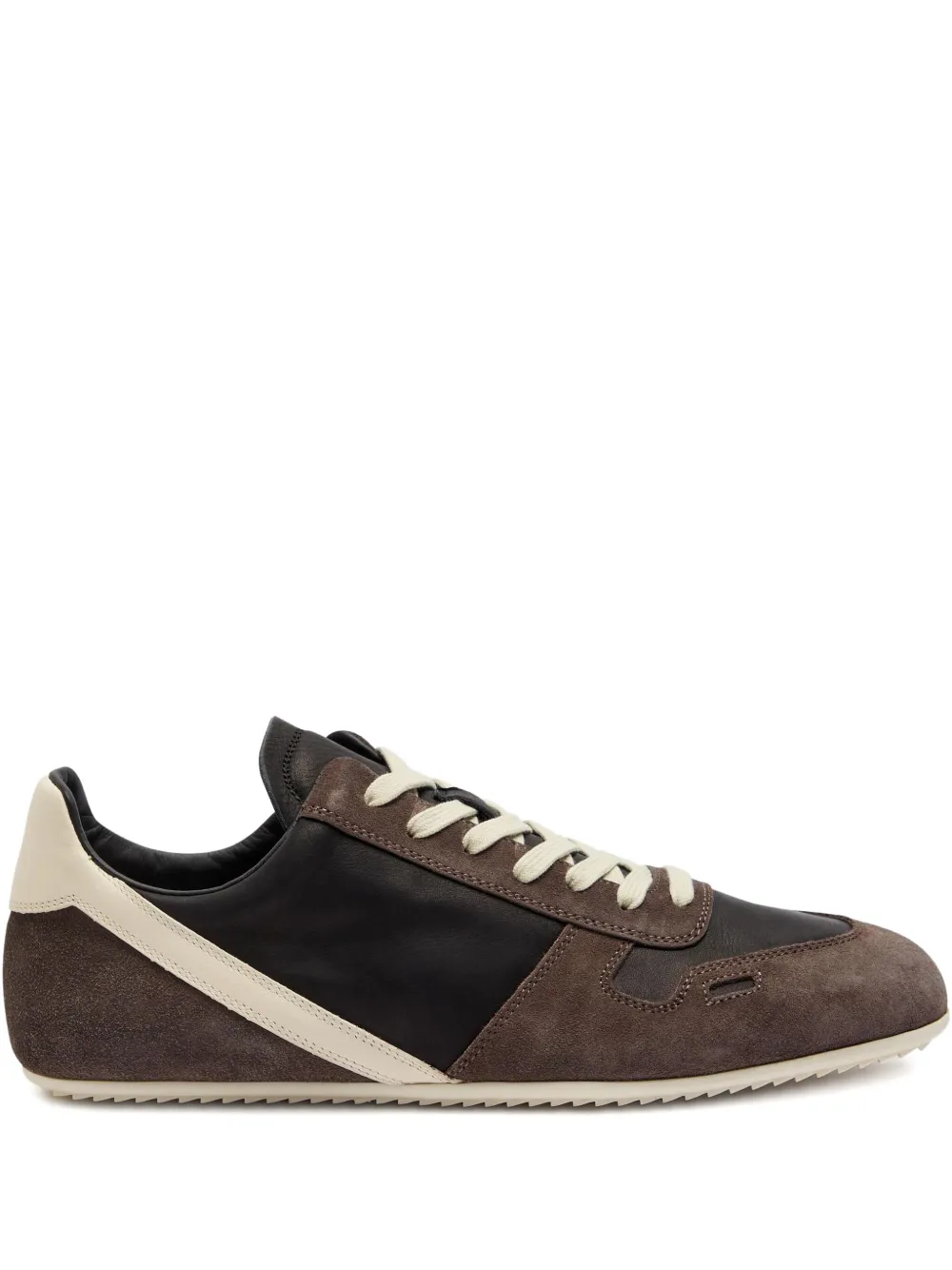 Rick Owens Concordians Minimal Low Top Sneakers In Brown