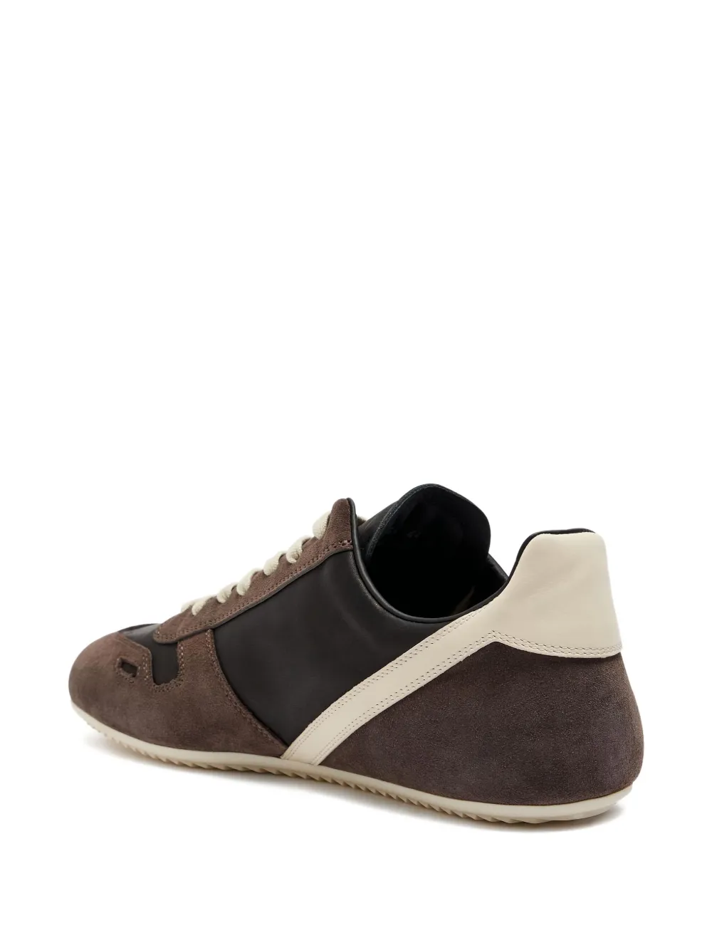 Rick Owens Concordians Minimal Low Top Sneakers In Brown