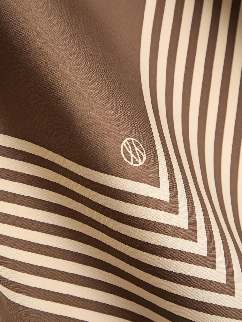 Lescarf striped silk scarf - Bruin
