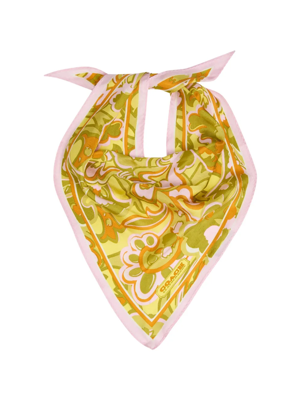 Coach Andrea Paisley silk scarf - Giallo