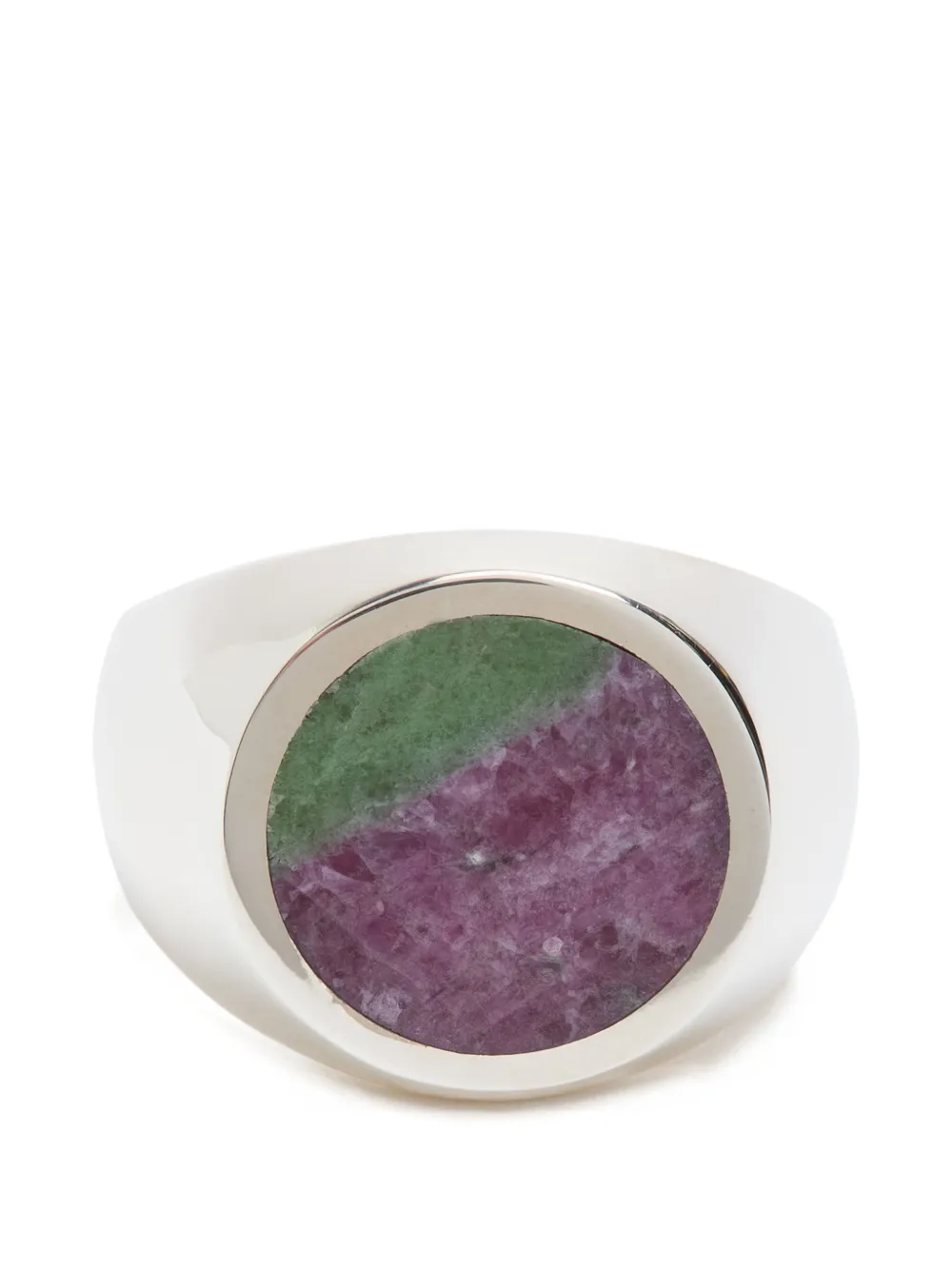 Legier round signet ring - Argento