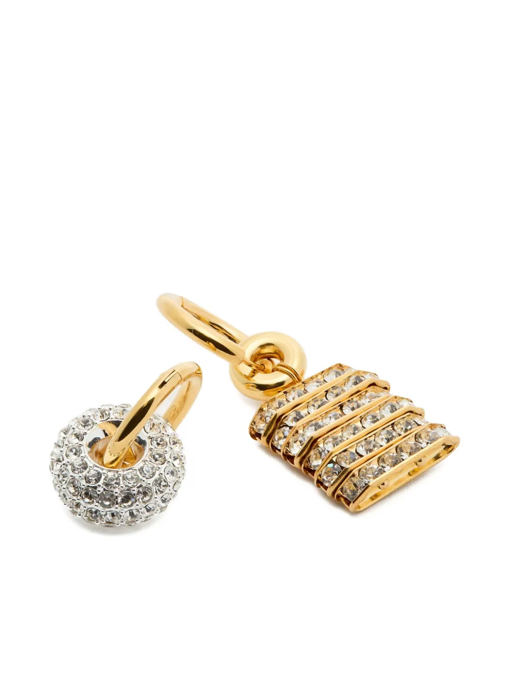 Timeless Pearly contrasting-design earrings - Goud