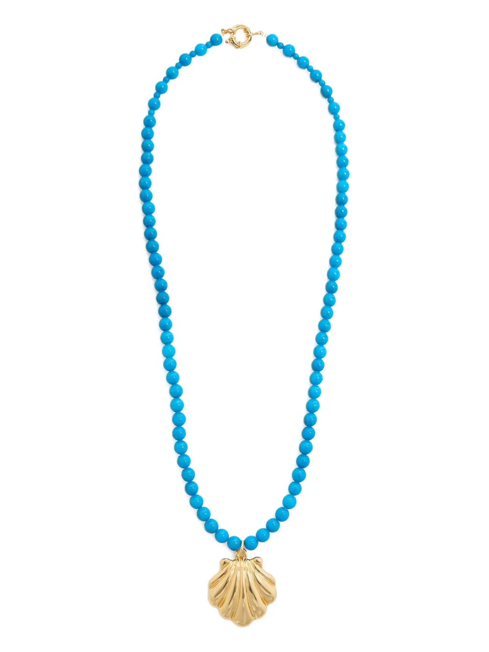 Timeless Pearly Beaded 24kt Gold-plated Necklace In Blue