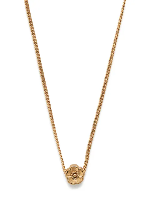 Coach flower-pendant necklace