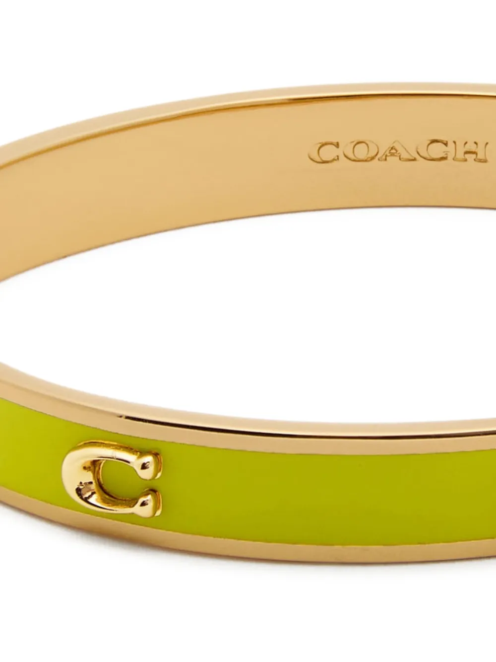  Coach Enamelled Hinged Bracelet - Gold 