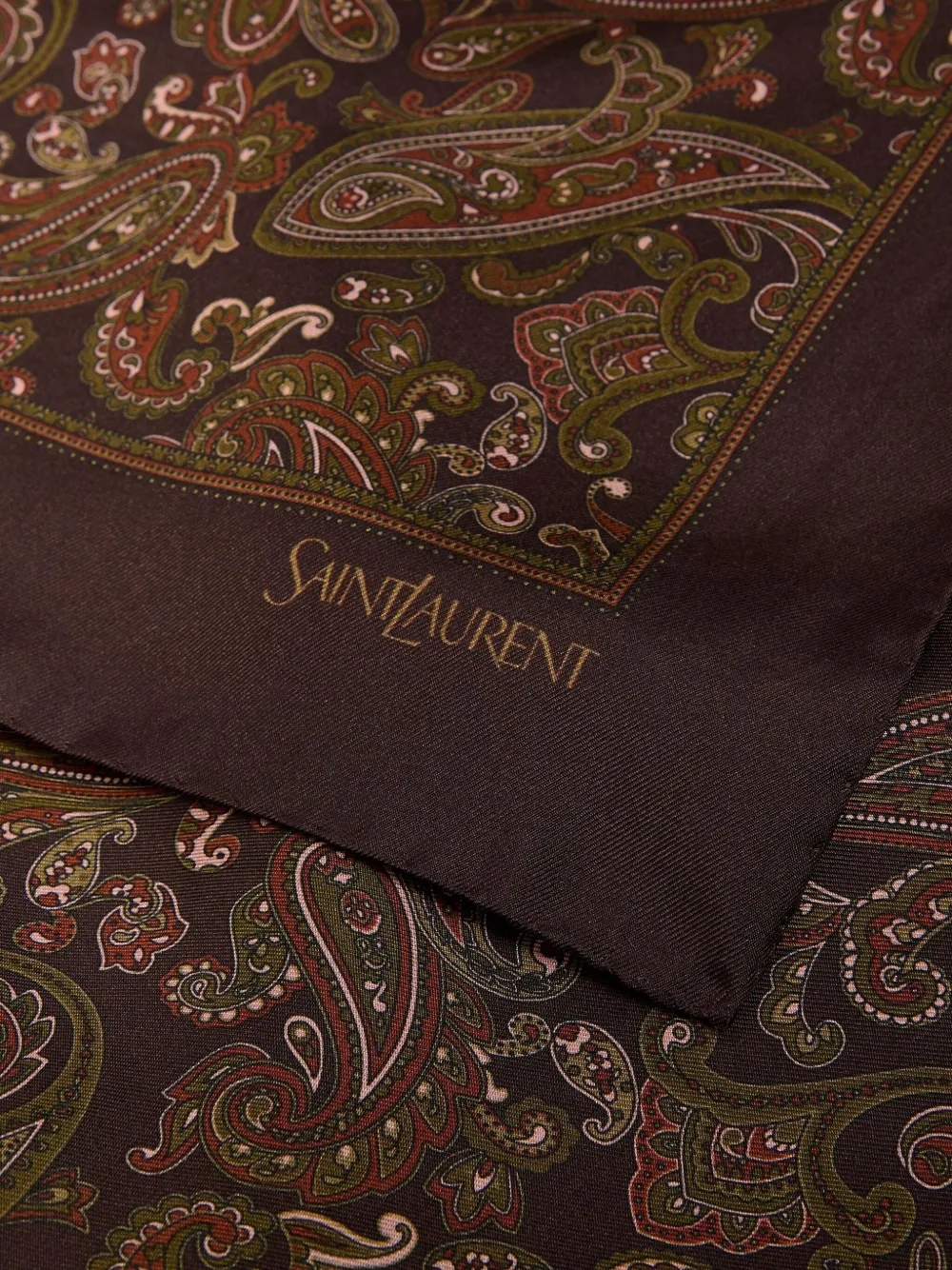 Saint Laurent paisley scarf - Bruin