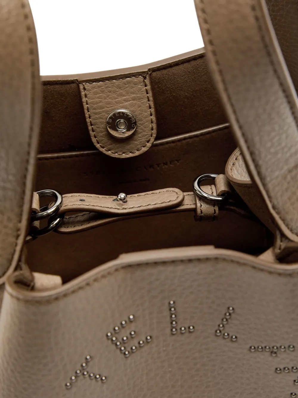 Stella McCartney embossed-logo handbag - Bruin
