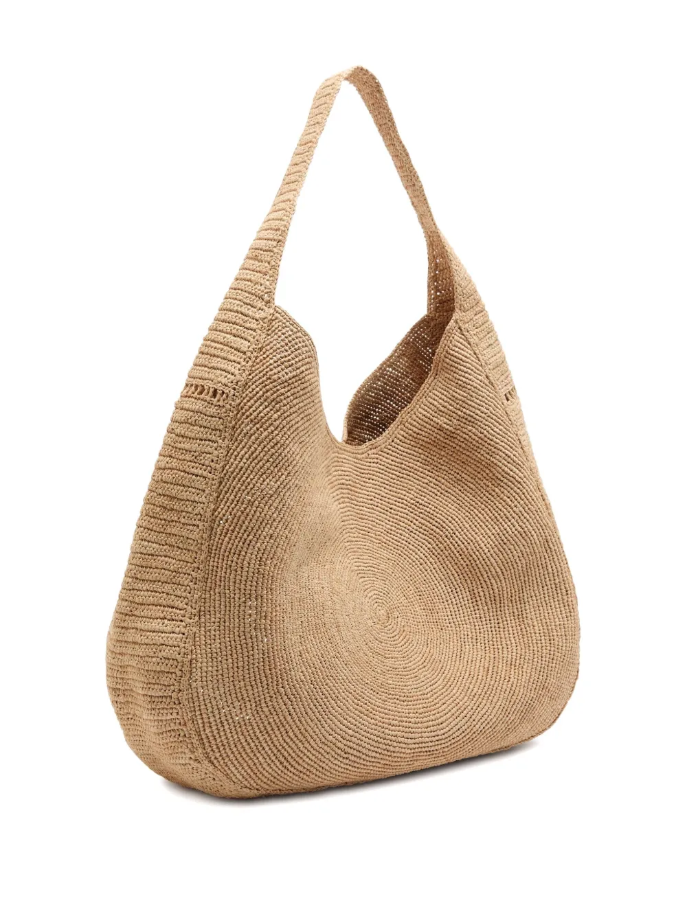 Stella McCartney Gehaakte schoudertas met logo - Beige