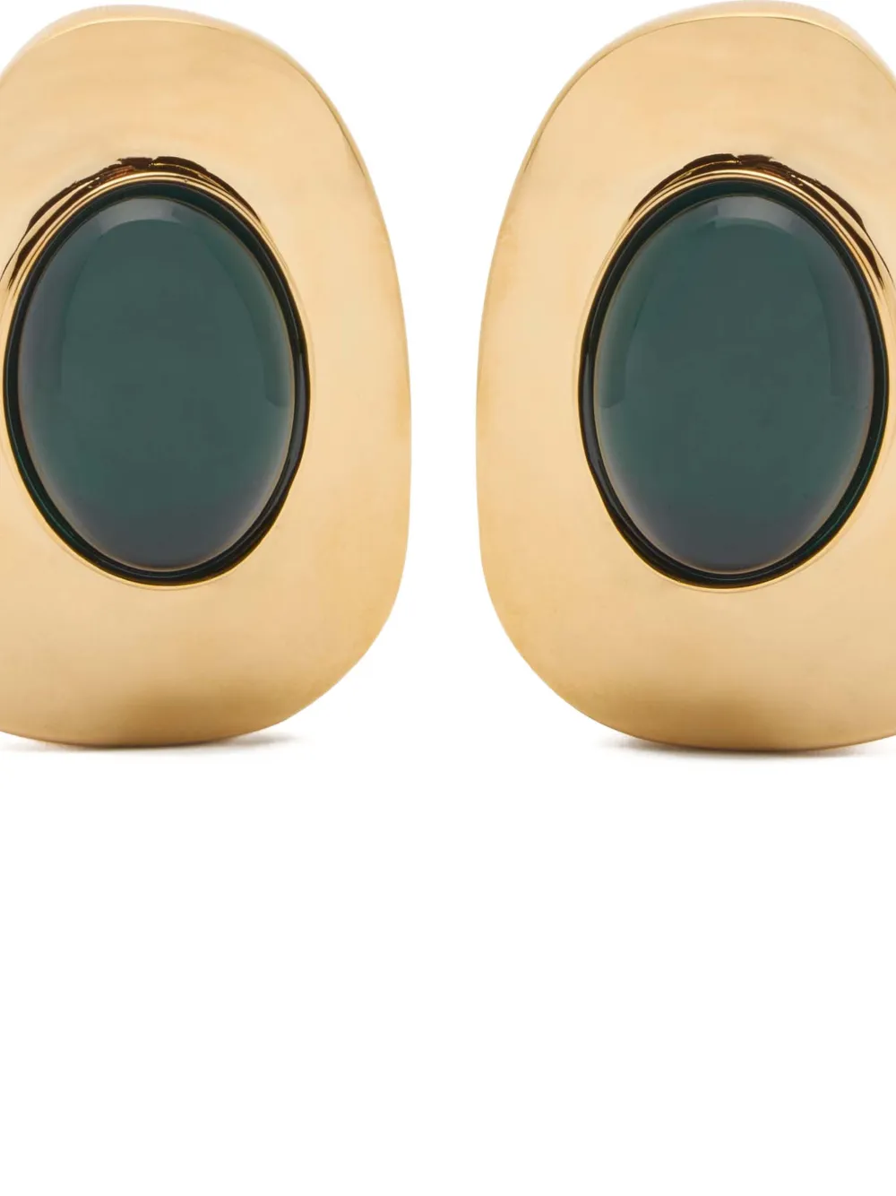 Saint Laurent oval stone earrings - Goud