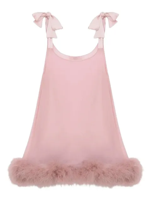 Gilda & Pearl Brief Encounter feather-trim babydoll