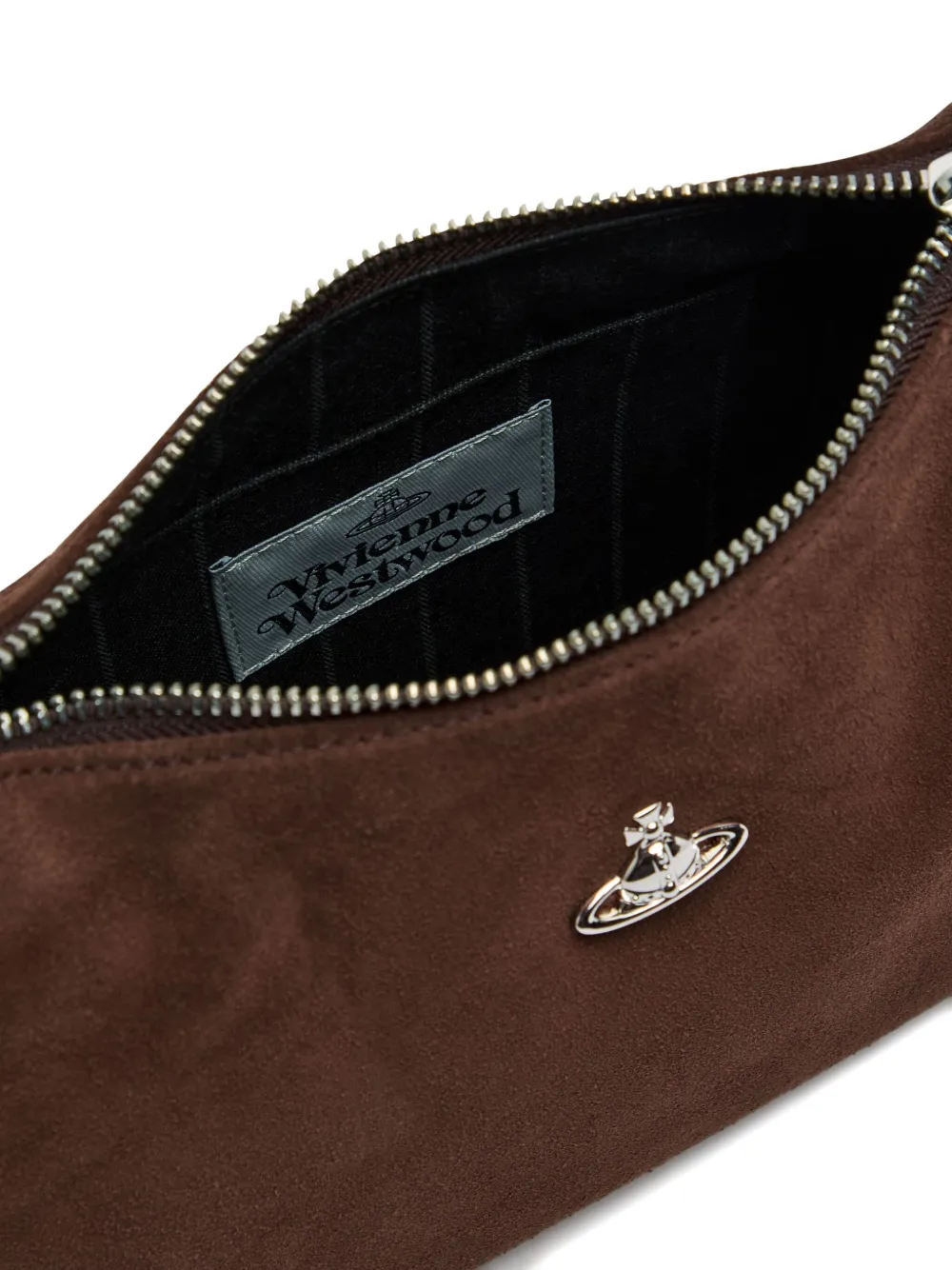 Vivienne Westwood Kate suede shoulder bag - Bruin