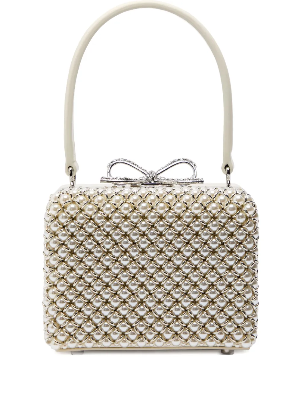 Self-Portrait mini pearl embellished bag - Toni neutri