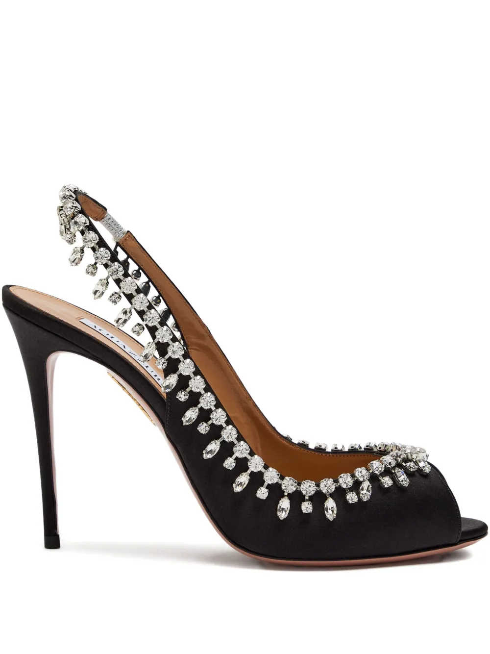 Aquazzura 105 mm Temptation sandalen verfraaid met kristallen Zwart