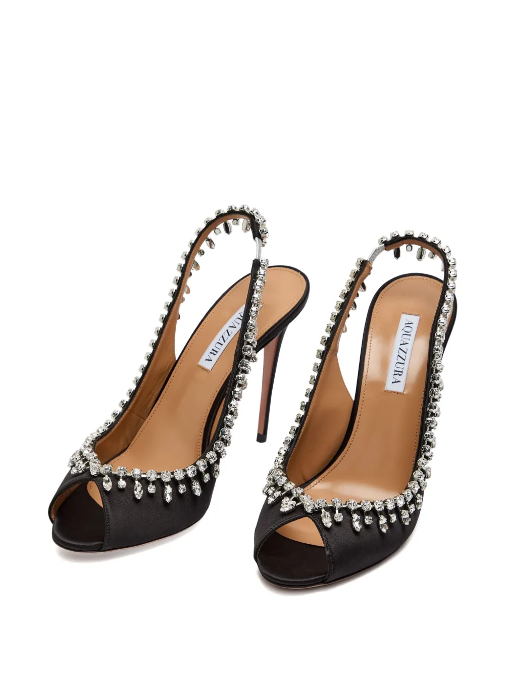 Aquazzura 105 mm Temptation sandalen verfraaid met kristallen Zwart