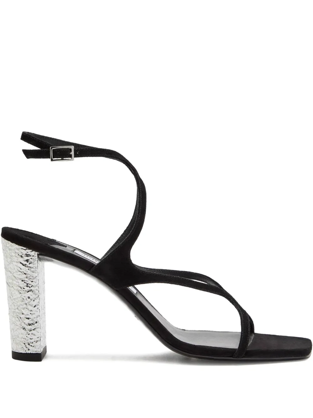 Jimmy Choo 85mm Azie Textured Sandals In Black