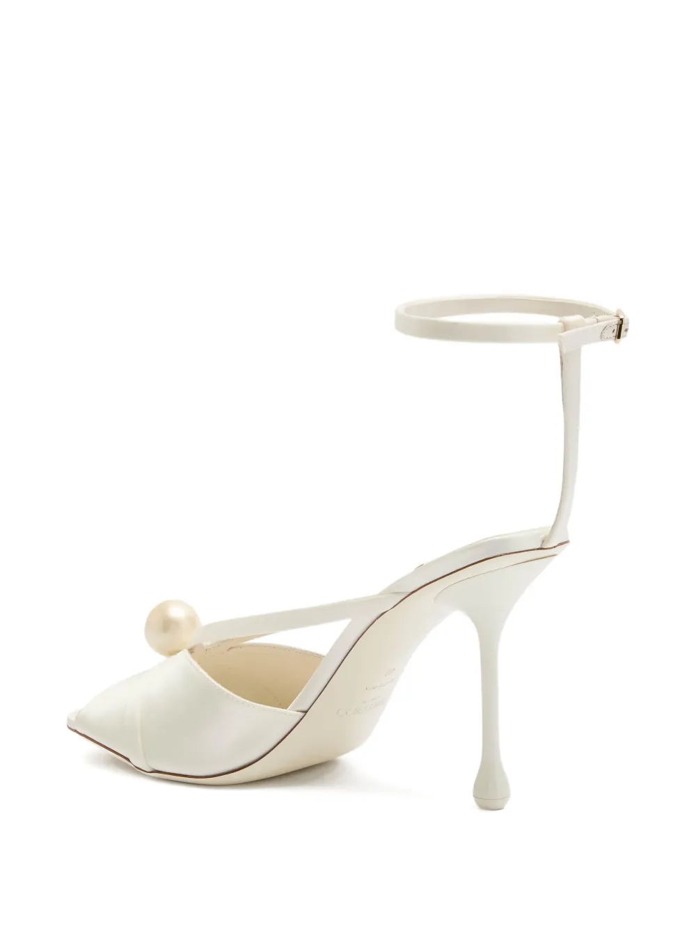 Jimmy Choo 95mm Siva Sandals In White